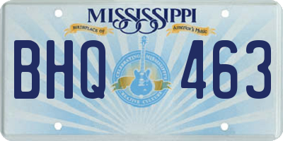 MS license plate BHQ463