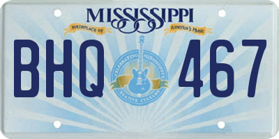 MS license plate BHQ467