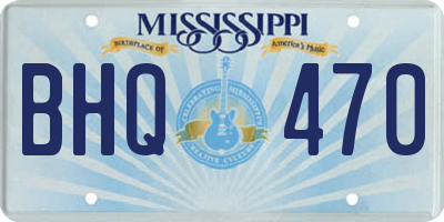 MS license plate BHQ470