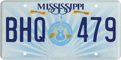 MS license plate BHQ479