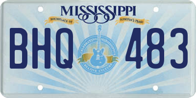MS license plate BHQ483