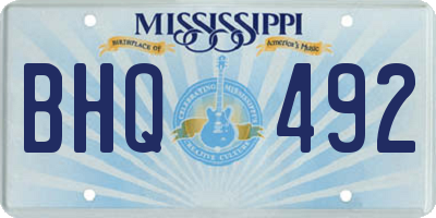 MS license plate BHQ492