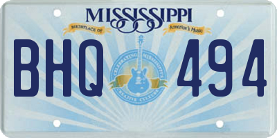 MS license plate BHQ494