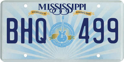 MS license plate BHQ499