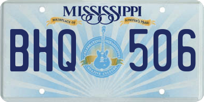 MS license plate BHQ506