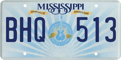 MS license plate BHQ513