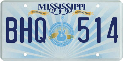 MS license plate BHQ514