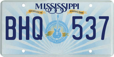 MS license plate BHQ537
