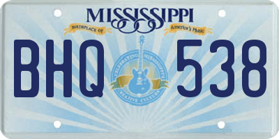 MS license plate BHQ538