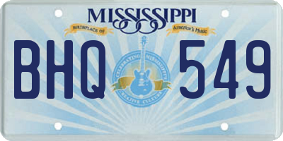MS license plate BHQ549