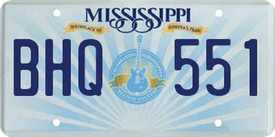 MS license plate BHQ551
