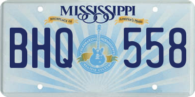 MS license plate BHQ558