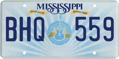 MS license plate BHQ559
