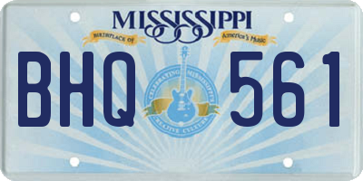 MS license plate BHQ561