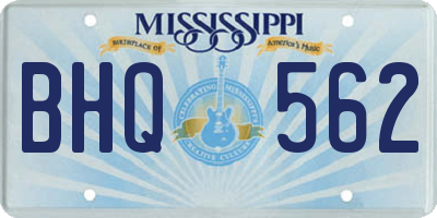 MS license plate BHQ562
