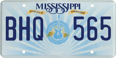 MS license plate BHQ565