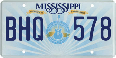 MS license plate BHQ578