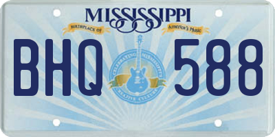 MS license plate BHQ588