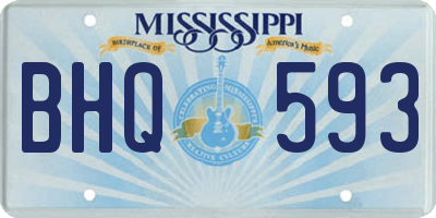 MS license plate BHQ593
