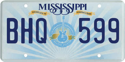 MS license plate BHQ599