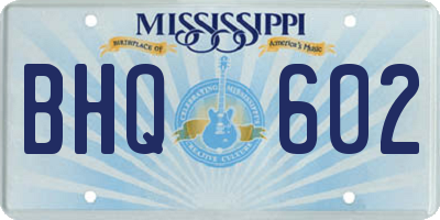MS license plate BHQ602
