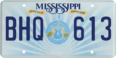 MS license plate BHQ613