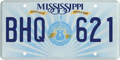 MS license plate BHQ621