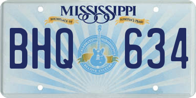 MS license plate BHQ634