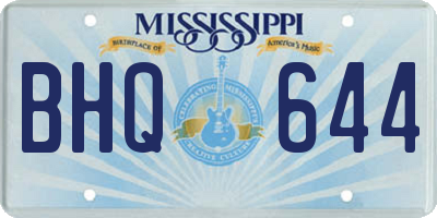 MS license plate BHQ644