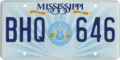MS license plate BHQ646