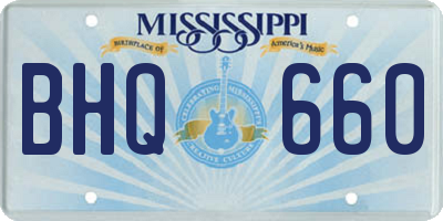 MS license plate BHQ660