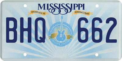 MS license plate BHQ662