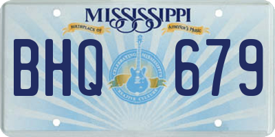 MS license plate BHQ679