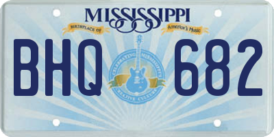 MS license plate BHQ682