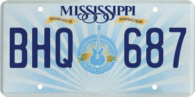 MS license plate BHQ687