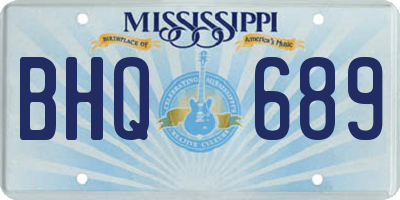 MS license plate BHQ689
