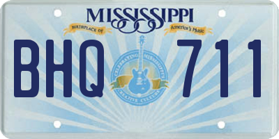 MS license plate BHQ711