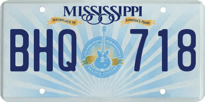 MS license plate BHQ718