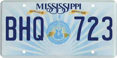 MS license plate BHQ723