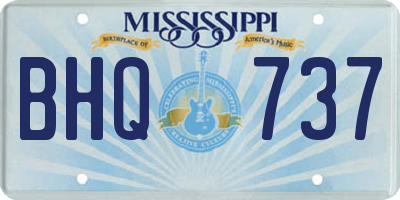 MS license plate BHQ737