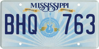 MS license plate BHQ763