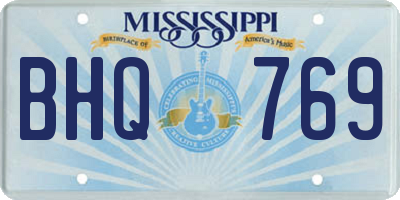MS license plate BHQ769