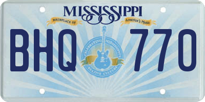 MS license plate BHQ770