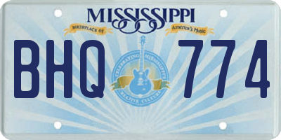 MS license plate BHQ774