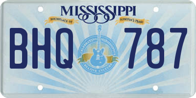 MS license plate BHQ787