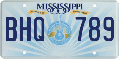 MS license plate BHQ789