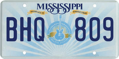 MS license plate BHQ809