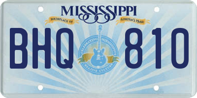 MS license plate BHQ810