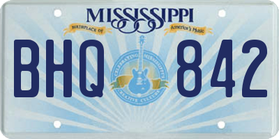 MS license plate BHQ842