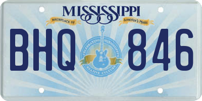 MS license plate BHQ846